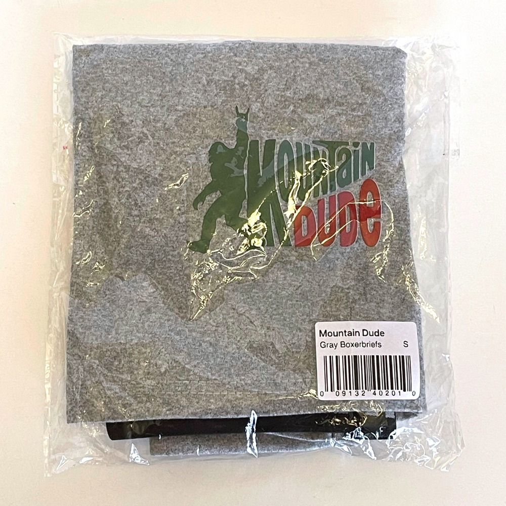 Victory League Mountain Dude Bigfoot Boxer Briefs Gray Performance Small (28-30) - Picture 8 of 8